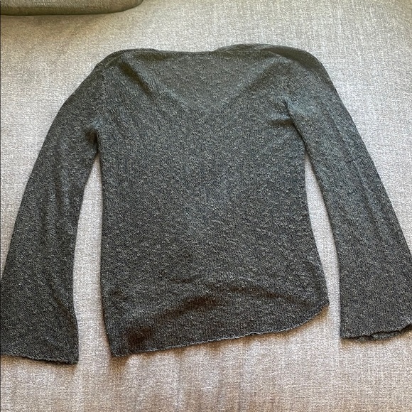 Zara Knit Dark Green Women Size M V-Neck Sweater - Picture 6 of 6